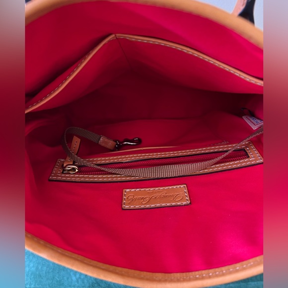 Dooney&Bourke All weather Leather Backpack with Contrast Suede Accent in Flap. - Picture 12 of 13